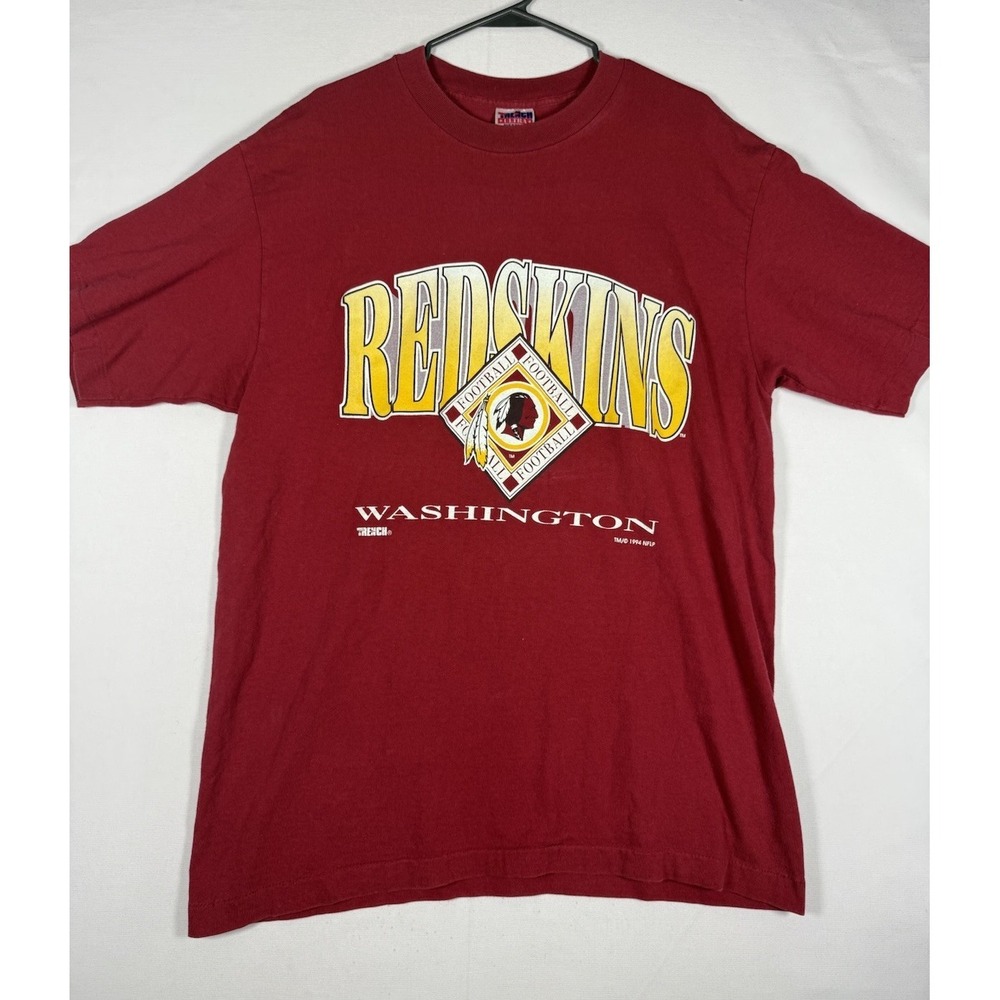 Vintage Washington Redskins T-Shirt Men's XL 1994 Red Trench Single Stitch